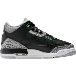 NIKE Air Jordan 3 Retro GS - Black/Wolf Grey/White/Green Glow