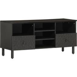 vidaXL Black Solid Wood Mango Cabinet TV Bench