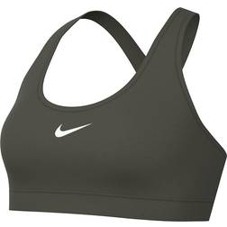 Nike Swoosh Light Support Women's Non-Padded Sports Bra - Cargo Khaki/White