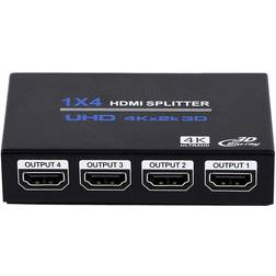 Nordic SGM-152 4xHDMI - HDMI 1.4/Micro USB B Power Splitter F-F