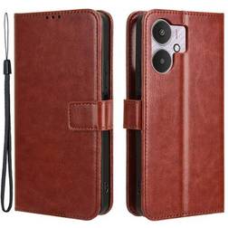 MTP Products Xiaomi Redmi 13C 5G/Poco M6 Pung Cover med Magnetisk Lukning Brun