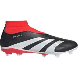 Adidas Predator League Laceless Firm Ground - Core Black/Cloud White/Solar Red