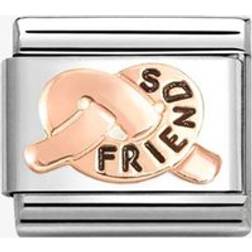 Nomination Composable Classic Link Friends Promises Knot Charm - Silver/Rose Gold/Black