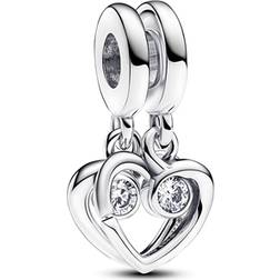 Pandora Forever & Always Splittable Dangle Charm Silver