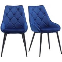 Living and Home Button Upholstered Kitchen Chair