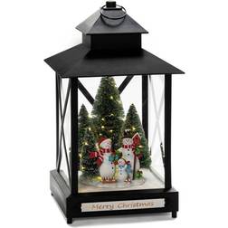 Konstsmide Snowmen Black Lanterne 42cm