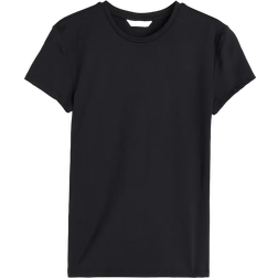 H&M Fitted Microfiber T-shirt - Black