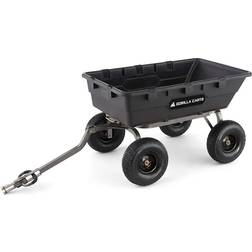 GORILLA CARTS Heavy Duty Poly Yard Dump Cart Garden Wagon