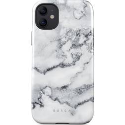 Burga White Winter Classy Marble iPhone 12 Mini Case, Tough MagSafe