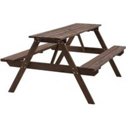 Living and Home Solid Wood Picnic Patio Dining Set