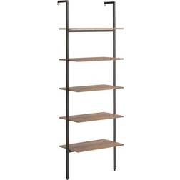 vidaXL Ladder Dark Brown/Black Estantería Escalonada 185cm