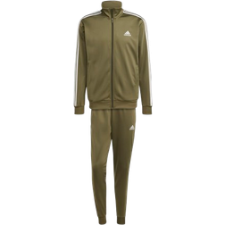 Adidas Men Sportswear Basic 3-Stripes Tricot Tracksuit - Olive Strata