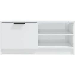 vidaXL 811478 White High Gloss TV-bord 80x36.5cm