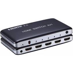 Nordic SGM-208 HDMI 2.0 4xHDMI - HDMI/3.5mm F-F