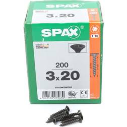 Spax Träskruv 3 mm 20 mm T-Star Plus Stål 200st