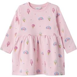 Name It Kid's Sweat Dress - Parfait Pink (13228529)