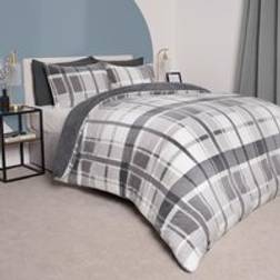OHS Teddy Fleece Duvet Cover Black, Grey