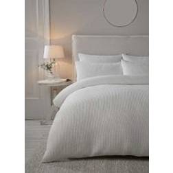 Serene 'Lindly' Waffle Duvet Cover White