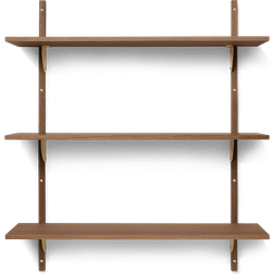 Ferm Living Sector Smoked Oak/Brass Wall Shelf 34.3"