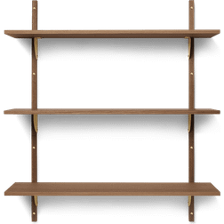 ferm LIVING Sector Smoked Oak/Brass Vägghylla 87cm