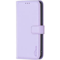MAULUND Samsung Galaxy S24 Ultra Konstläder Plånboksfodral med Ståfunktion & Korthållare Lila