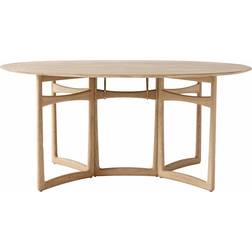 &Tradition Drop Leaf HM6 White Oiled Oak Table à manger 142x163cm