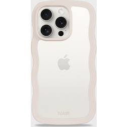 Holdit Phone Case Wavy Light Beige/Transparent iPhone 14 Pro Max