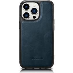 Icarer Leather Oil Wax Etui til iPhone 14 Pro