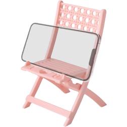 Puchen Mini 1/6 Scale Folding Chair Dollhouse Phone Holder