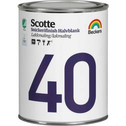 Beckers Scotte 40 Snickerifinish halvblank Träfärg Vit