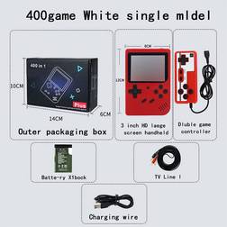 SRJ STAR Red 400 In 1 Classic Retro Game Player Console 2.4" Screen Handheld Video Gameboy