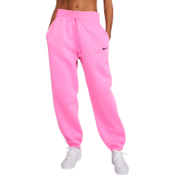 NIKE Women's Sportswear Phoenix Fleece Oversized High Waisted Sweatpants - Playful Pink/Black