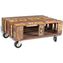 vidaXL Recycled Wood Multicolored Coffee Table 56x80cm