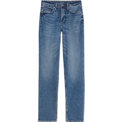 H&M Slim Straight High Jeans - Denim Blue