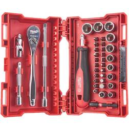 Milwaukee 4932479096 Ratchet, Socket and Bit Set 38pcs Ratchet Wrench