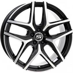 MSW 40 Alloy Wheels In Gloss Black Full Polished Set Of 4 18 x 8 Inch ET30 5x114.3 PCD Gloss Black