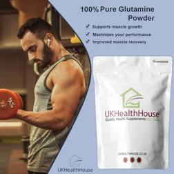 UKHealthhouse Pure Glutamine 250 Powder Amino Acids L-Glutamine, Recovery