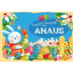 Vianmo Easter Greetings Ahuas Multicolour Décoration Murale 20x30cm