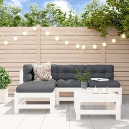 Homie 5 Piece Garden White Pine Outdoor Lounge Set
