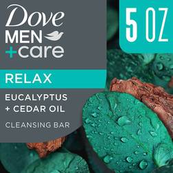 Dove Men+Care Relaxant Plant Based Bar Soap Eucalyptus & Cedar Oil