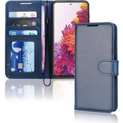 TechGear Case Skal till Samsung Galaxy S20 FE Skal, Wallet Plånboksfodral Samsung S20 FE Blå