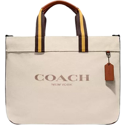 Coach Canvas Tote 38 - Black Copper/Dark Natural