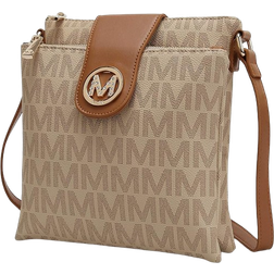 MKF Collection Women's Large Crossbody Bag - Beige