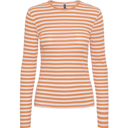 Pieces Ruka Long Sleeved Top - Tangerine