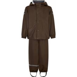 Mikk-Line PU Rain Set with Braces - Slate Black (33145)