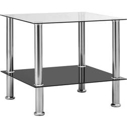 vidaXL 45x50x45cm Transparent Small Table 45x50cm