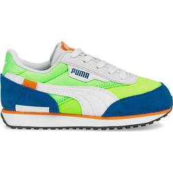 Puma Youth Future Rider Play On - White/Fizzy Lime/Royal