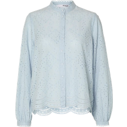 Selected Tatiana English Embroidery Shirt - Cashmere Blue