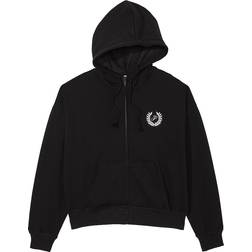 PINK Ivy Fleece Full - Zip Hoodie - Pure Black