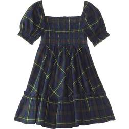 Polo Ralph Lauren Smocked Cotton Jersey Dress - Plaid